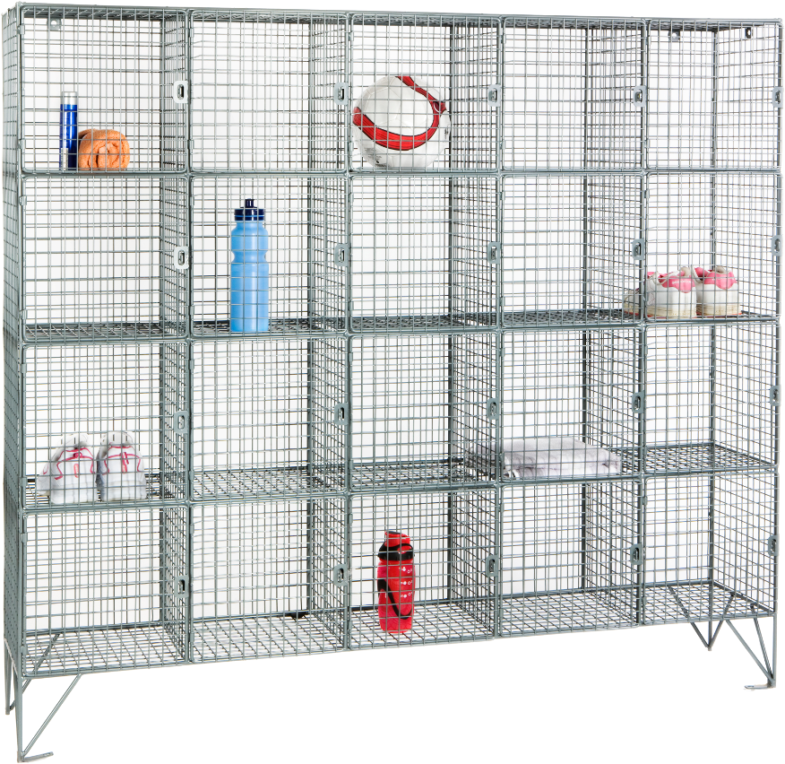 We Can Tailor Our Wire Mesh Lockers To Fit Your Specific - Wire Mesh Locker - 20 Compartment Personal Effect 305mm (1076x938), Png Download