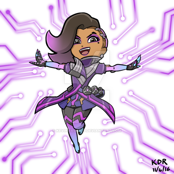 Overwatch Sombra By Kevinraganit - Overwatch Sombra Chibi (600x600), Png Download