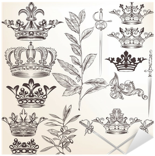 Collection Of Vector Heraldic Crowns And Laurel Leafs - Vector Graphics (400x400), Png Download