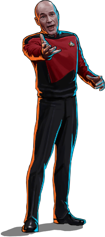Smitten Jean-luc Picard Full - Star Trek Timelines Jean Luc Picard (356x801), Png Download