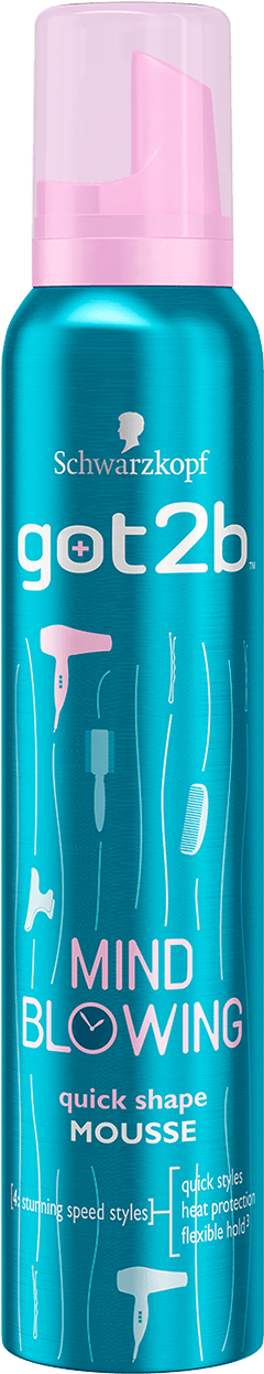 Got2b Mind Blowing Mousse - Got2b Mind Blowing Fast Dry Hairspray Lakier Do Włosów (970x1400), Png Download