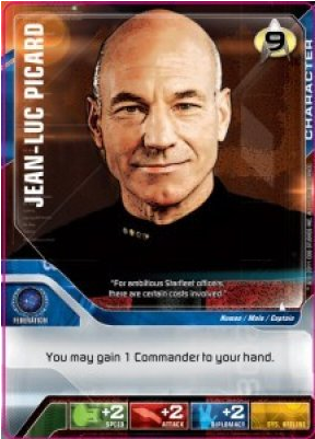 Star Trek Deck Building Game - Jean Luc Picard (400x400), Png Download