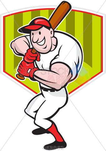 Stock Illustration Of Old-fashioned Cartoon Drawing - Baseball Cartoon (340x486), Png Download
