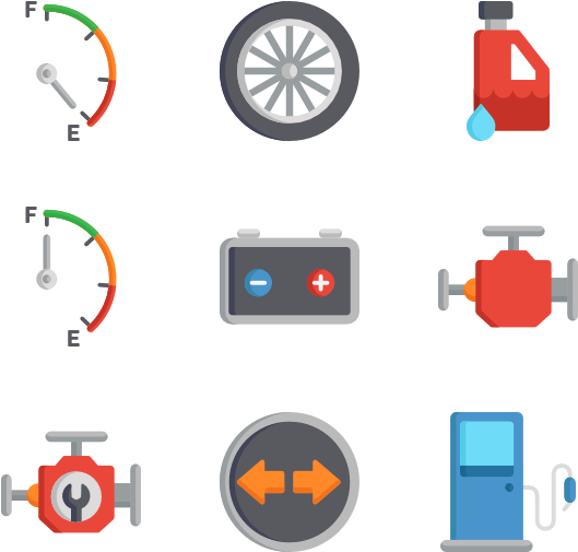 Car Engine - Flat Icon Motor (600x564), Png Download