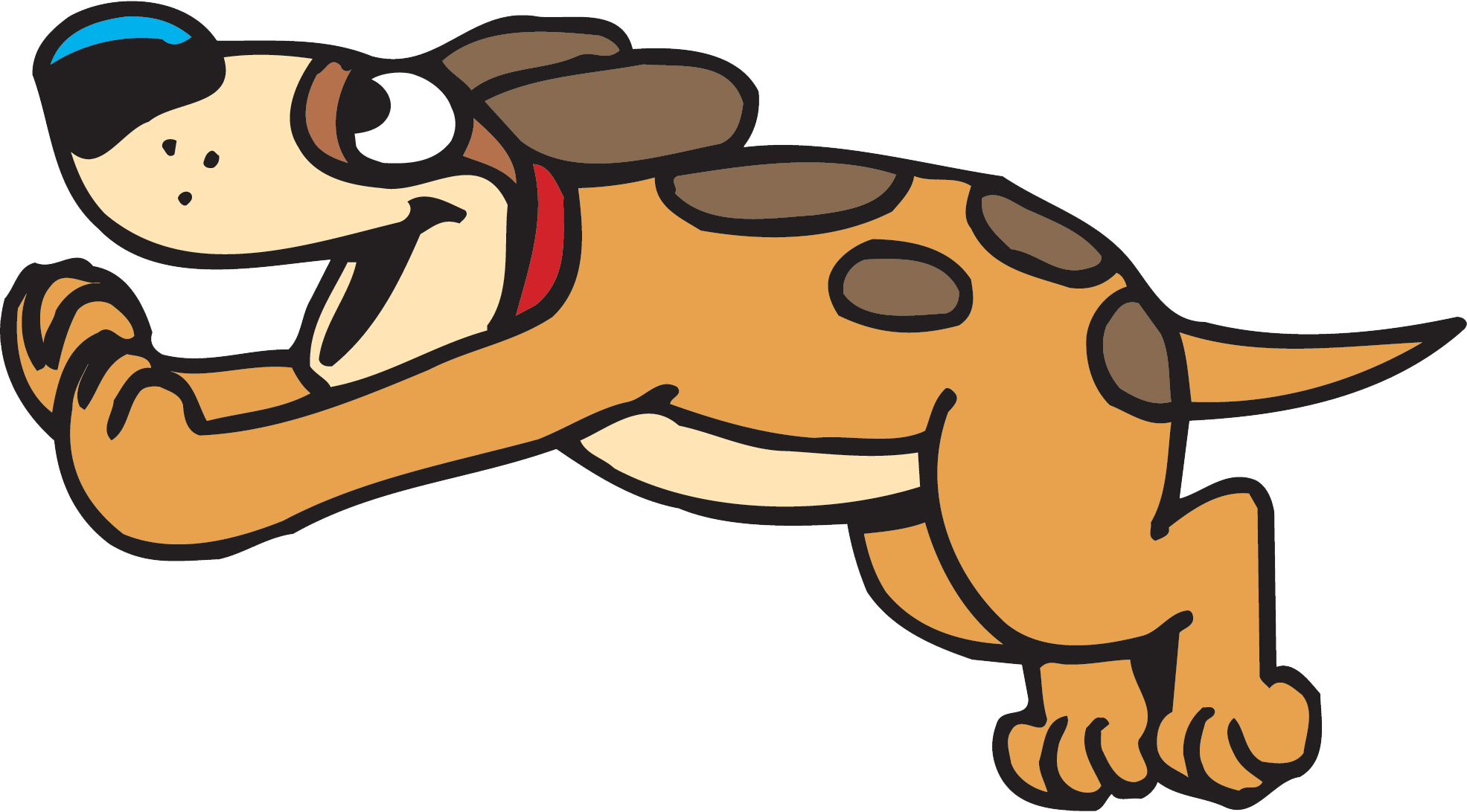 Jumping Dog - Jumping Dog Clipart (1971x1092), Png Download