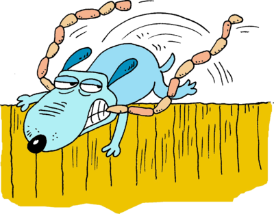 Dog - Dog Jumping Fence Clip Art (400x313), Png Download