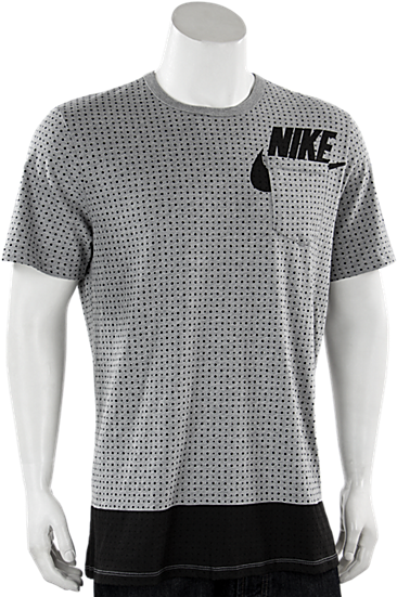Nike Bonded Dot Futura T Shirt Dark Grey Heather - Shirt (650x650), Png Download