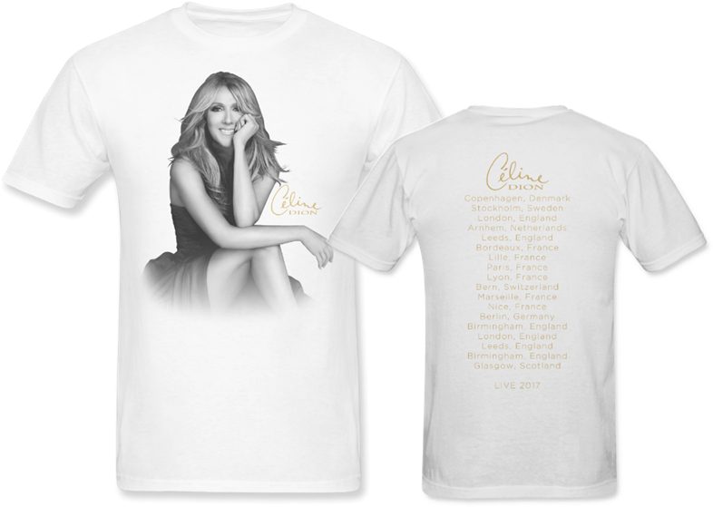 Europe 2017 Tour Concert T-shirt - Celine Dion All For Love Set Eau De Toilette 30 Ml (800x800), Png Download