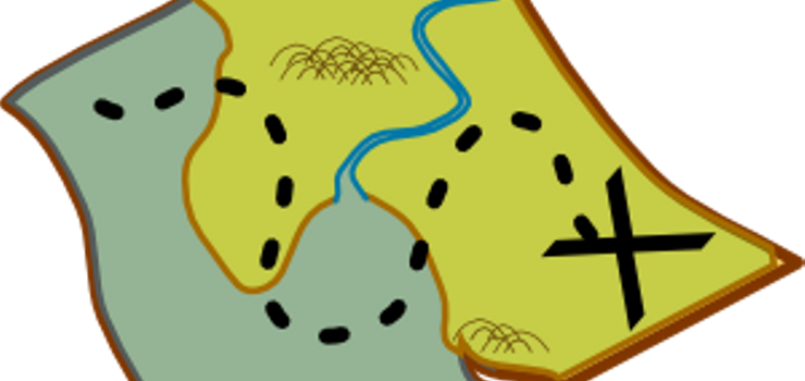 Treasure Clipart Scavenger - Treasure Map Clipart (740x350), Png Download