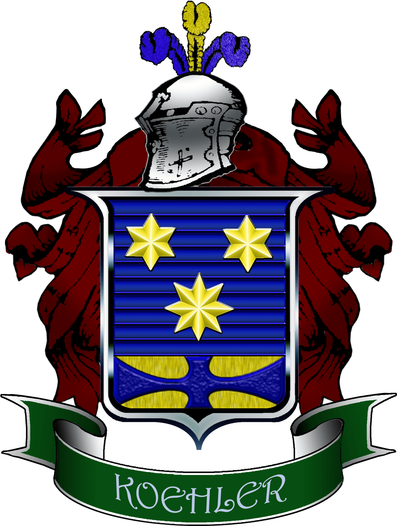 Koehler Family Crest - Cyber Cafe (1390x2000), Png Download