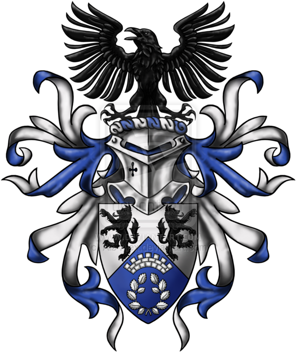 More Like Ck2 - Wolf And Raven Coat Of Arms (600x764), Png Download
