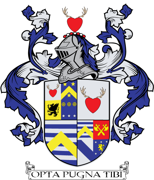 The Quaterered Crest Contains The Crests Our Families - Brasão Da Familia Ribas (522x621), Png Download