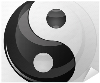 Yin Yan Glitter Sign Isolated On White, Vector Illustration - Crescent (400x400), Png Download