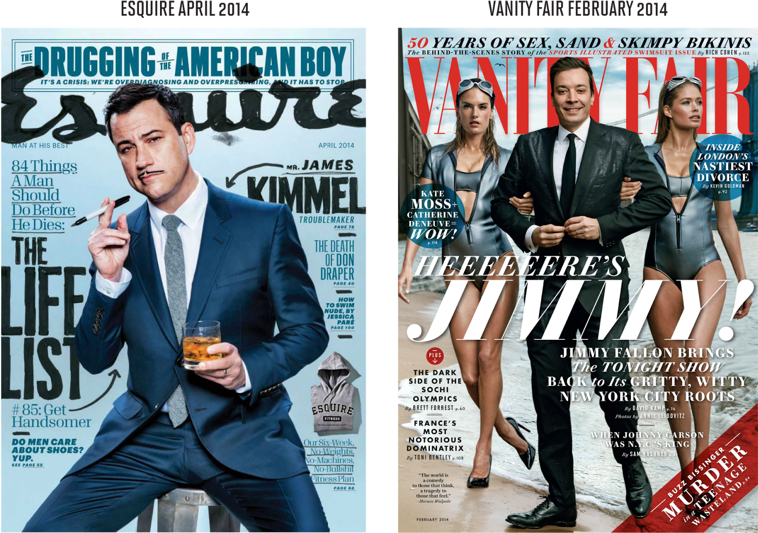 A Few Months Ago Esquire And Vanity Both Put On Their - Jimmy Kimmel Vanity Fair (1600x1137), Png Download