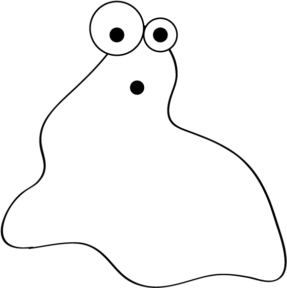 Blob Cliparts - Ghost Blob (612x603), Png Download