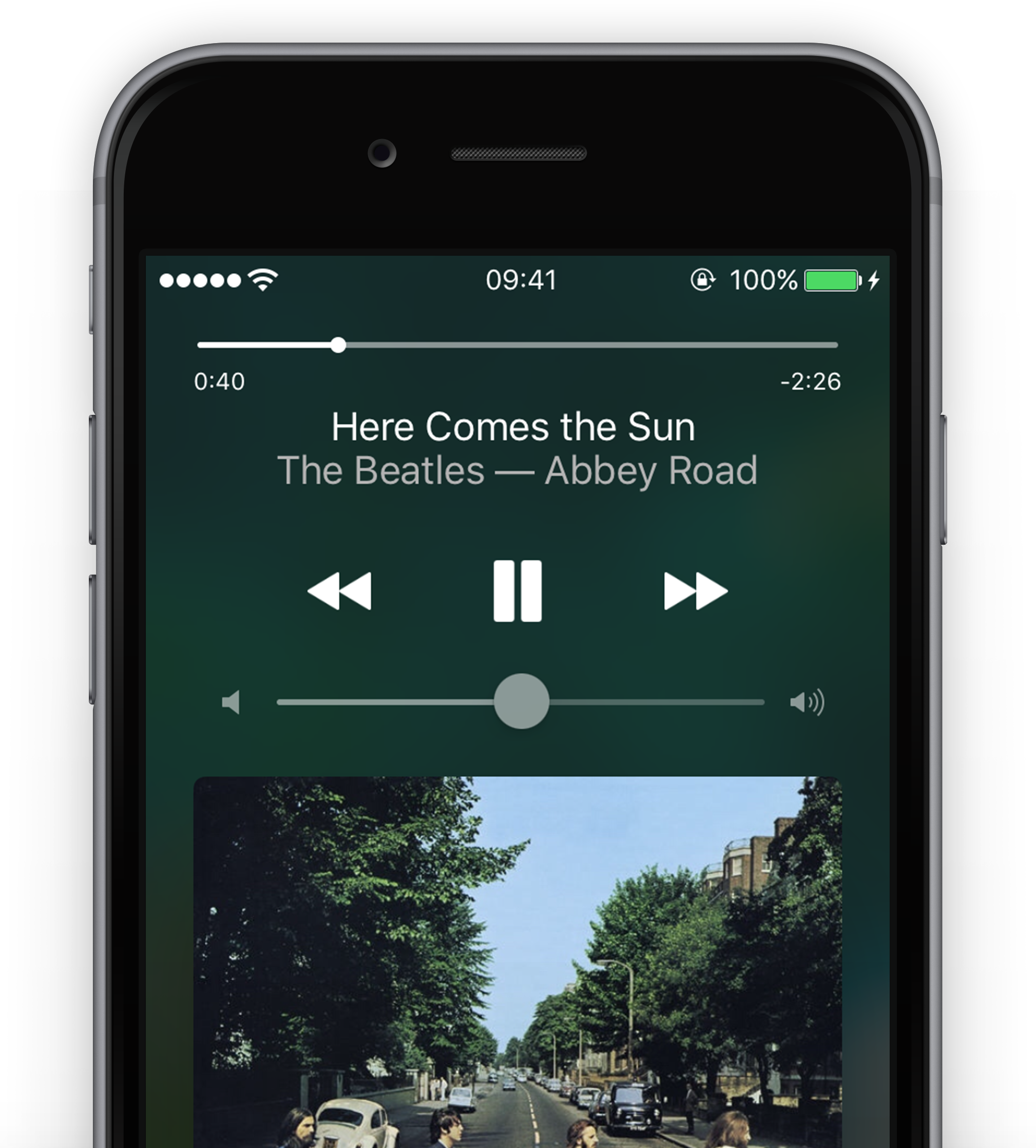 Ios Music Control From Lock Screen Download - Abbey Road Album Cover (2018x2236), Png Download