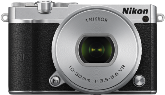 Nikon 1 J5 Digital Camera With 10-30mm Lens Silver, - Nikon 1 J5 Mirrorless Digital Camera With 10-30mm Lens (600x510), Png Download