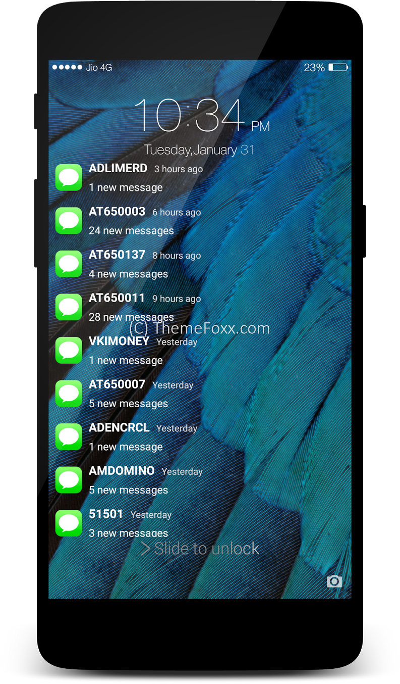 Iphone/ios Lock Screen - Android (889x1600), Png Download