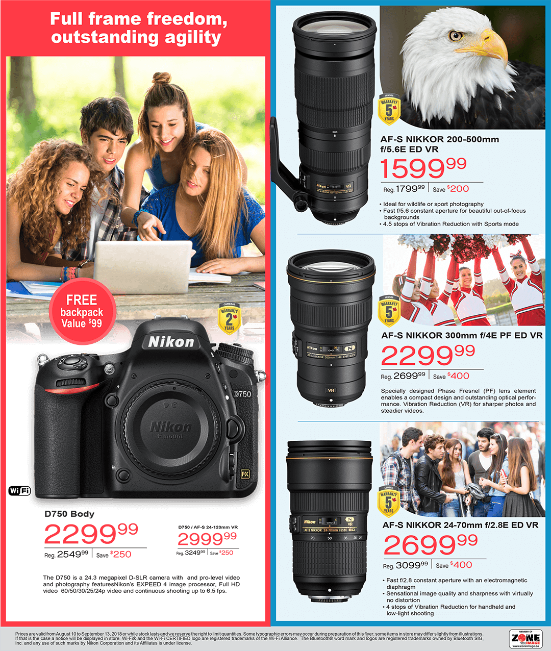 Nikon Back To School Sale Downtown Camera Png Nikon - Aom Nikon D750 Digital Slr Camera Body On) No Warranty (1080x1276), Png Download