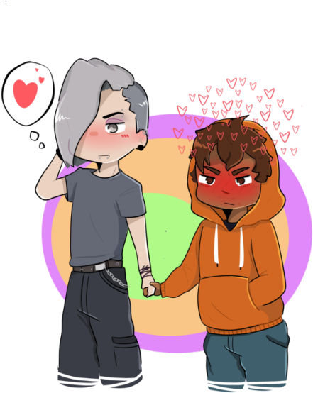 Dream Daddy Ernest X Lucien (500x572), Png Download