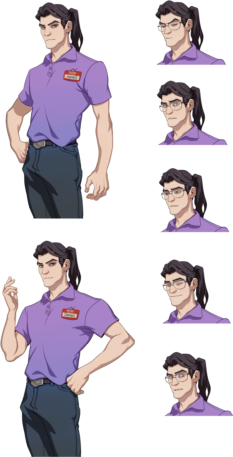Polo Damien Expressions - Damien Polo Dream Daddy (1139x1920), Png Download