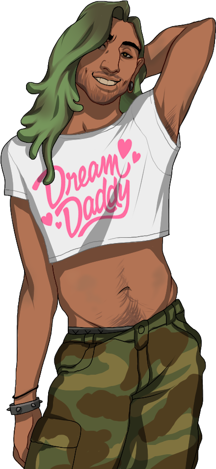 Pablo Repping Dream Daddy - Dream Daddy Crop Top (500x1000), Png Download