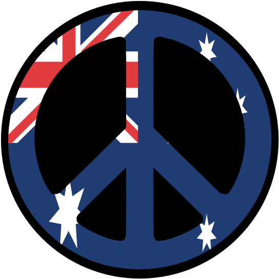 Peace Symbol 401724 - Australian Peace Sign (555x555), Png Download