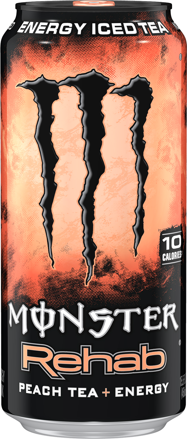Monster Energy Introduces Its Newest Drink - Monster Rehab Peach Tea (900x1587), Png Download