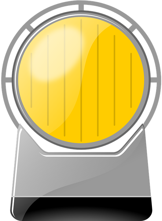 Warning Lamp Flash Roadworks - Flashing Yellow Light Gif (587x720), Png Download