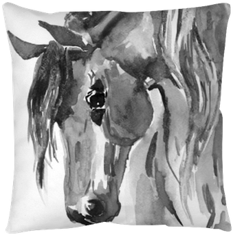 Black-white Watercolor Illustration - Watercolor Painting (400x400), Png Download