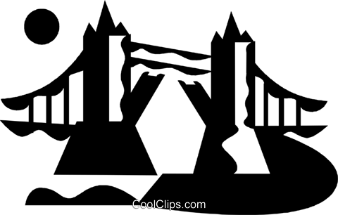 London Bridge Royalty Free Vector Clip Art Illustration (480x306), Png Download