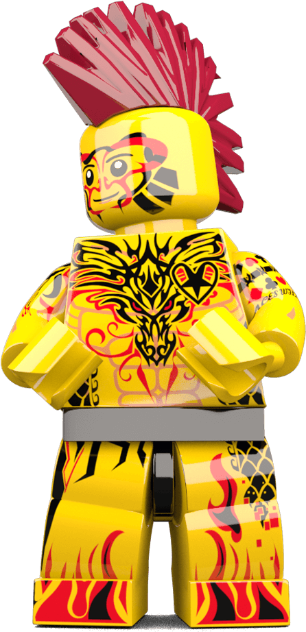 Mr Inkcredible Minifigure - Tribal Dragon Tattoo Square Sticker 3" X 3" (1024x1024), Png Download