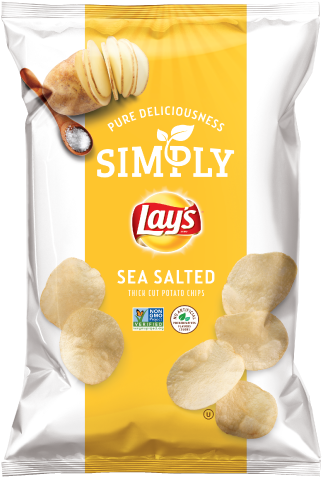 Simply Sea Salted Thick Cut Potato Chips - White Cheddar Jalapeno Cheetos (334x483), Png Download