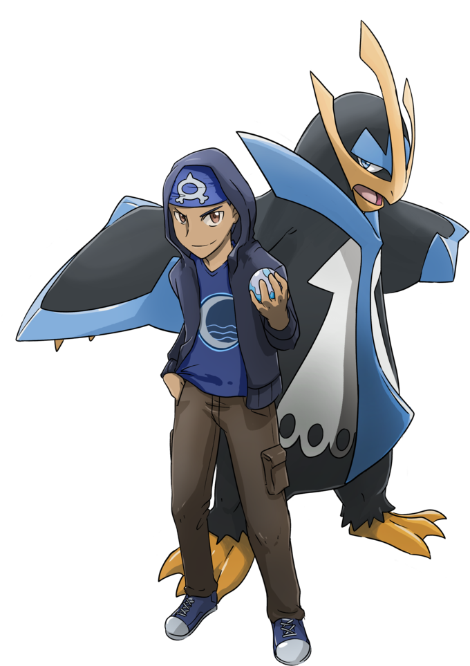 Trainer With Empoleon By Mark331 On Deviantart - Empoleon Fanart (803x994), Png Download