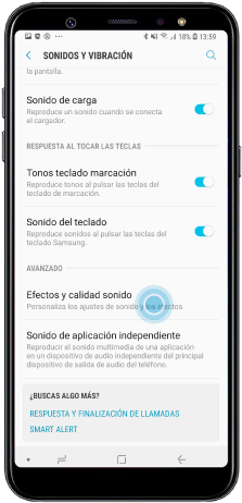 Menú De Efectos Y Calidad De Sonido - Samsung Galaxy A6 / A6+ (269x480), Png Download