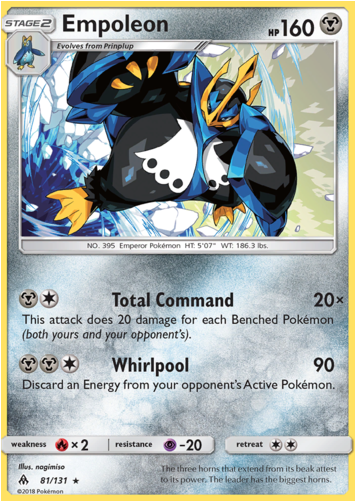 Empoleon Tcg Total Command (500x500), Png Download