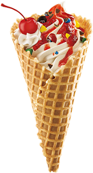 Waffle Cone Png Background Image - Cone In Daily Life (400x356), Png Download