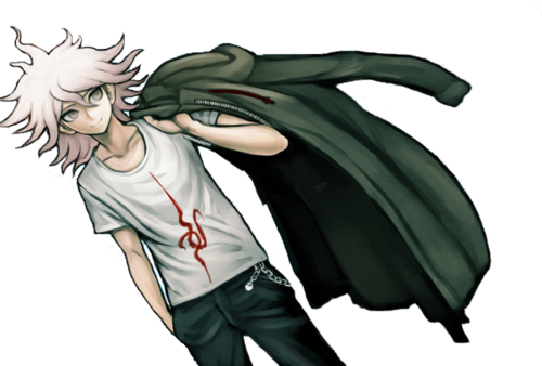 Tumblr Static Tumblr Static Transparent Jacketless - Komaeda Nagito Official Art (500x338), Png Download