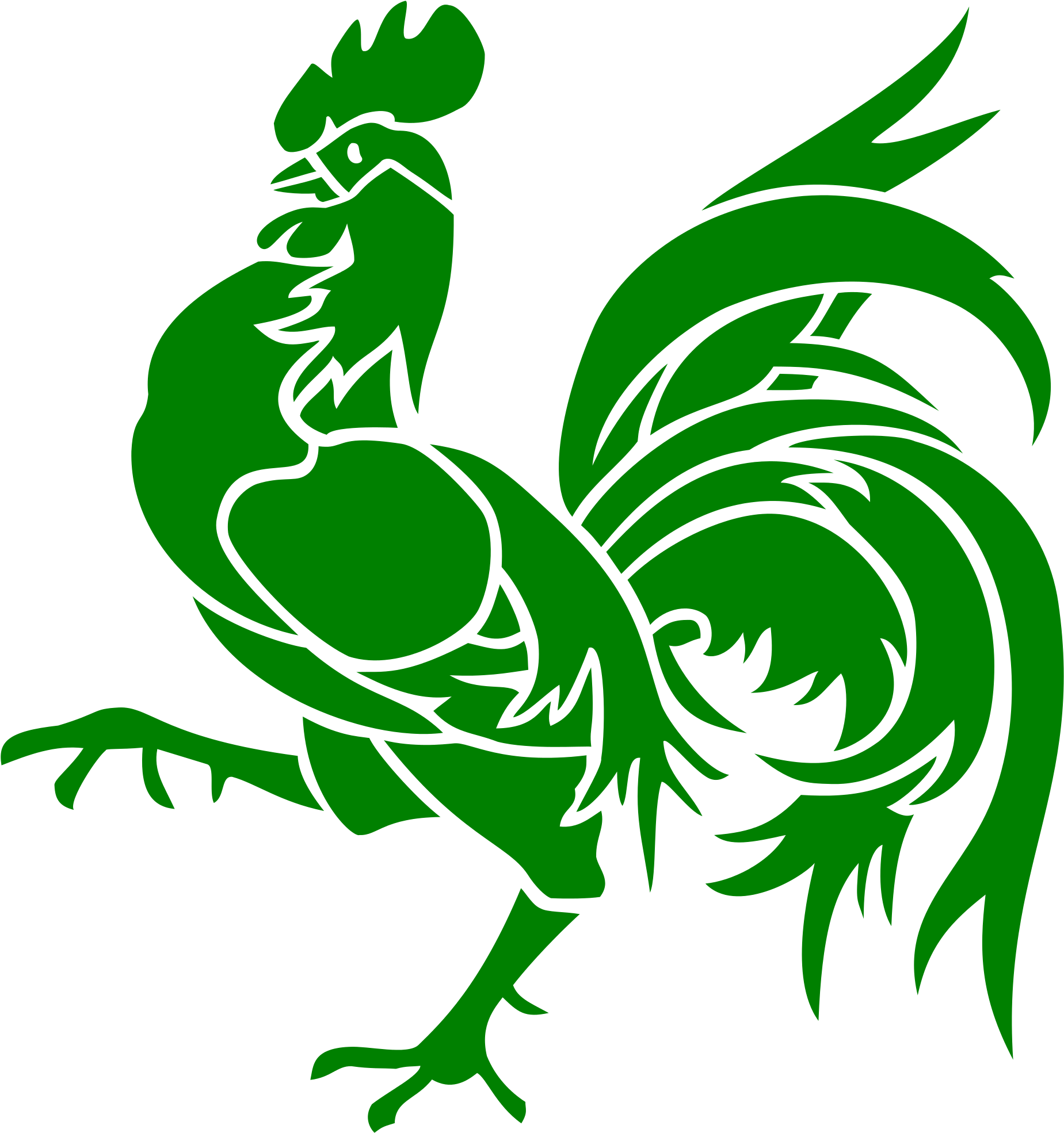 Cock Png Image Without Background - Wallonia Flag (2000x2198), Png Download
