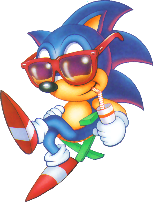 Sonic The Hedgehog Relaxing - Sonic The Hedgehog 1991 Png (527x693), Png Download