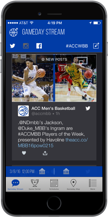 Acc Tournament App Features - Smartphone (394x777), Png Download