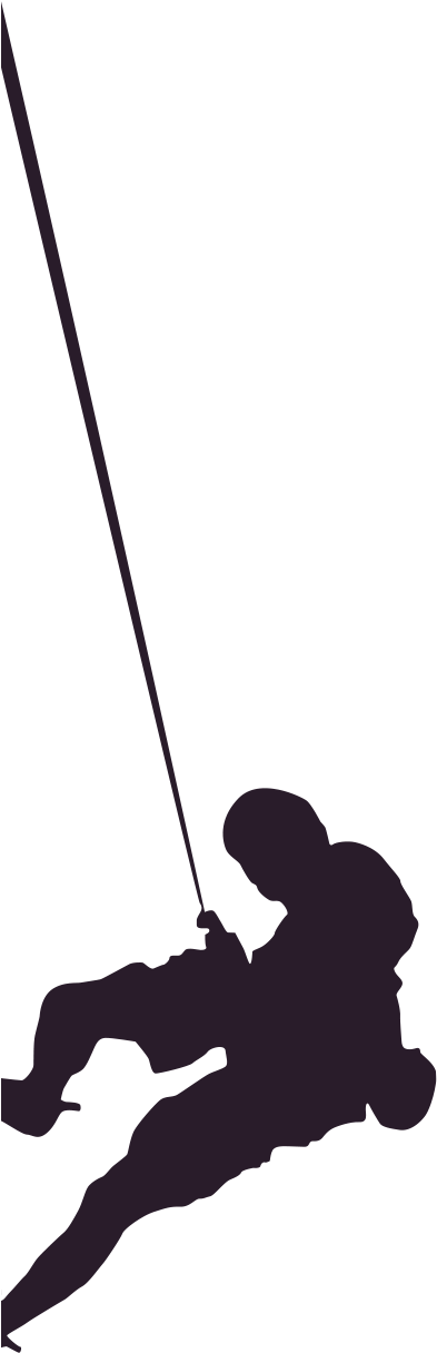 Rappeller - Mountain Climber (500x1231), Png Download