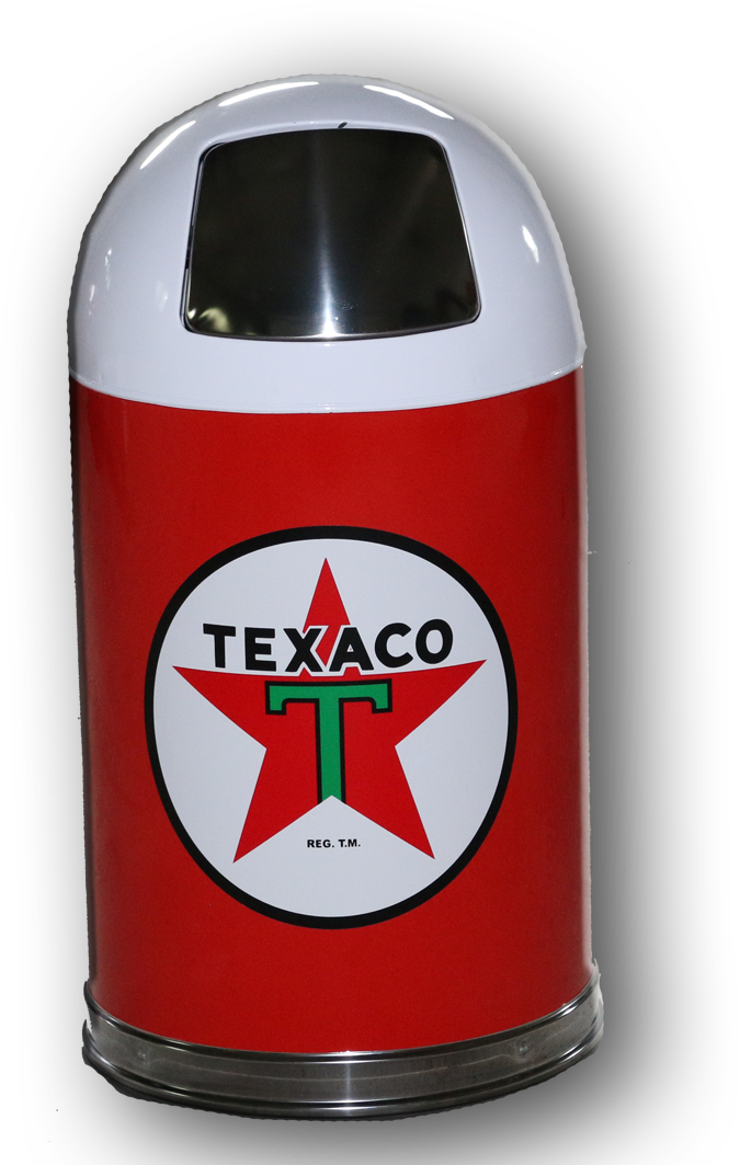 Bullet Trash Can Texaco - Texaco Motor Oil Lubricates Perfectly Distressed Retro (1921x1080), Png Download