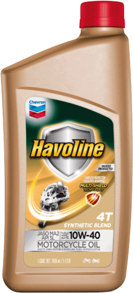 Havoline Synblend Mcycle 4t Sae 10w40 Sl - Havoline Prods Full Synthetic Motor Oil With Deposit (1280x1280), Png Download