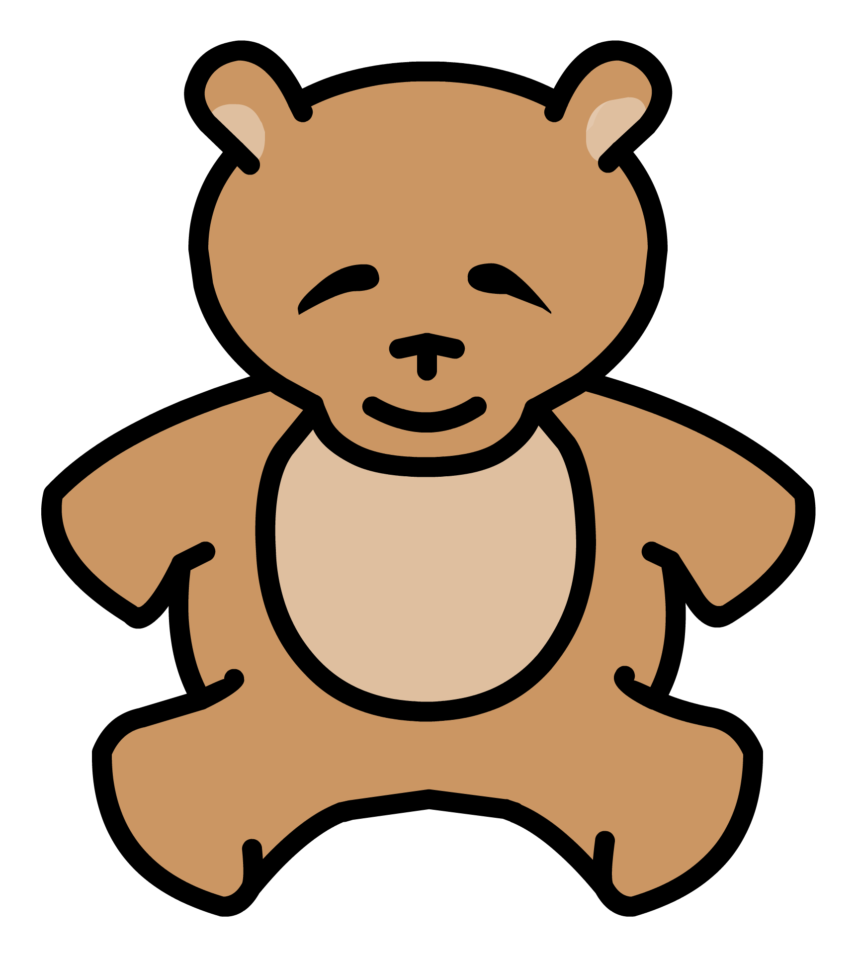 Teddy Bear Pin - Club Penguin Pin Png (1724x1925), Png Download