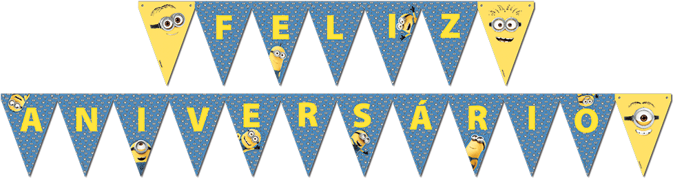 Faixa Feliz Aniversário Minions - Aniversário Simples Do Dpa (990x990), Png Download