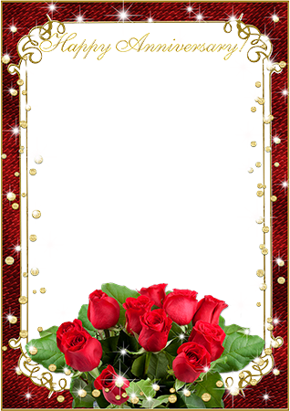 Te Deseo Un Feliz Aniversario - Wedding Photo Frames Png (318x450), Png Download