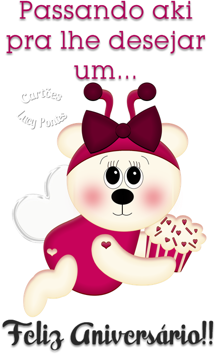 Passando Aqui Para Lhe Desejar Um Feliz Aniversári - Passando Para Desejar Feliz Aniversario (435x723), Png Download