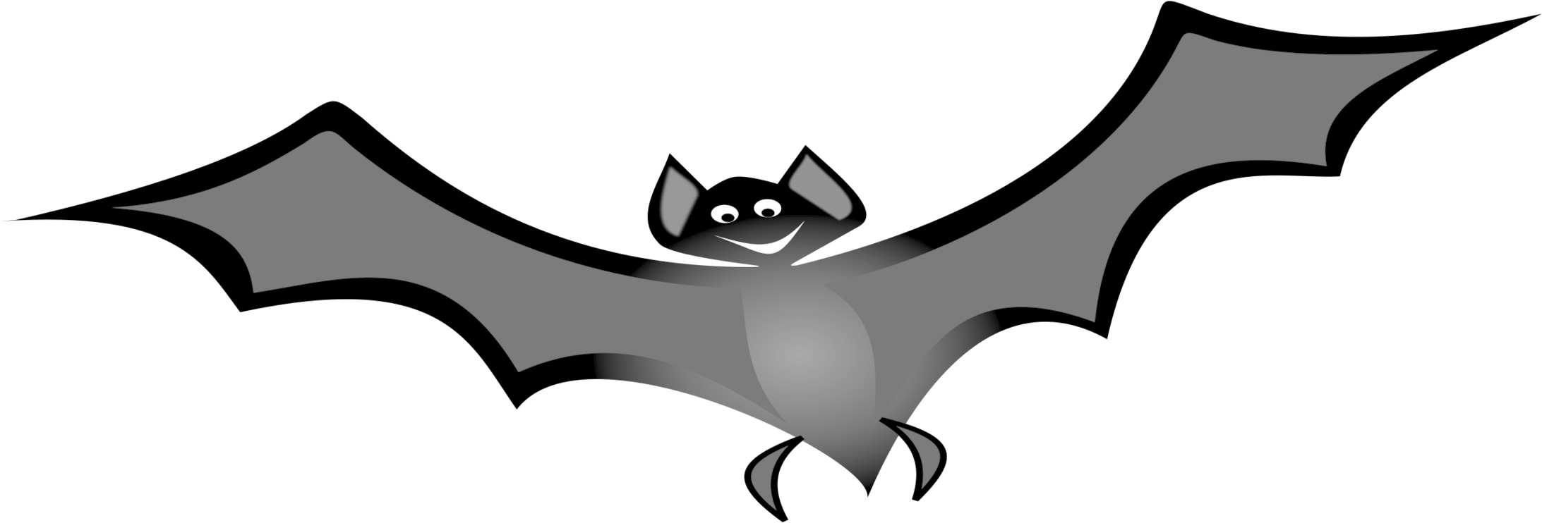 Bat Flight Computer Icons Download - Clip Art Bat Flying (2192x750), Png Download