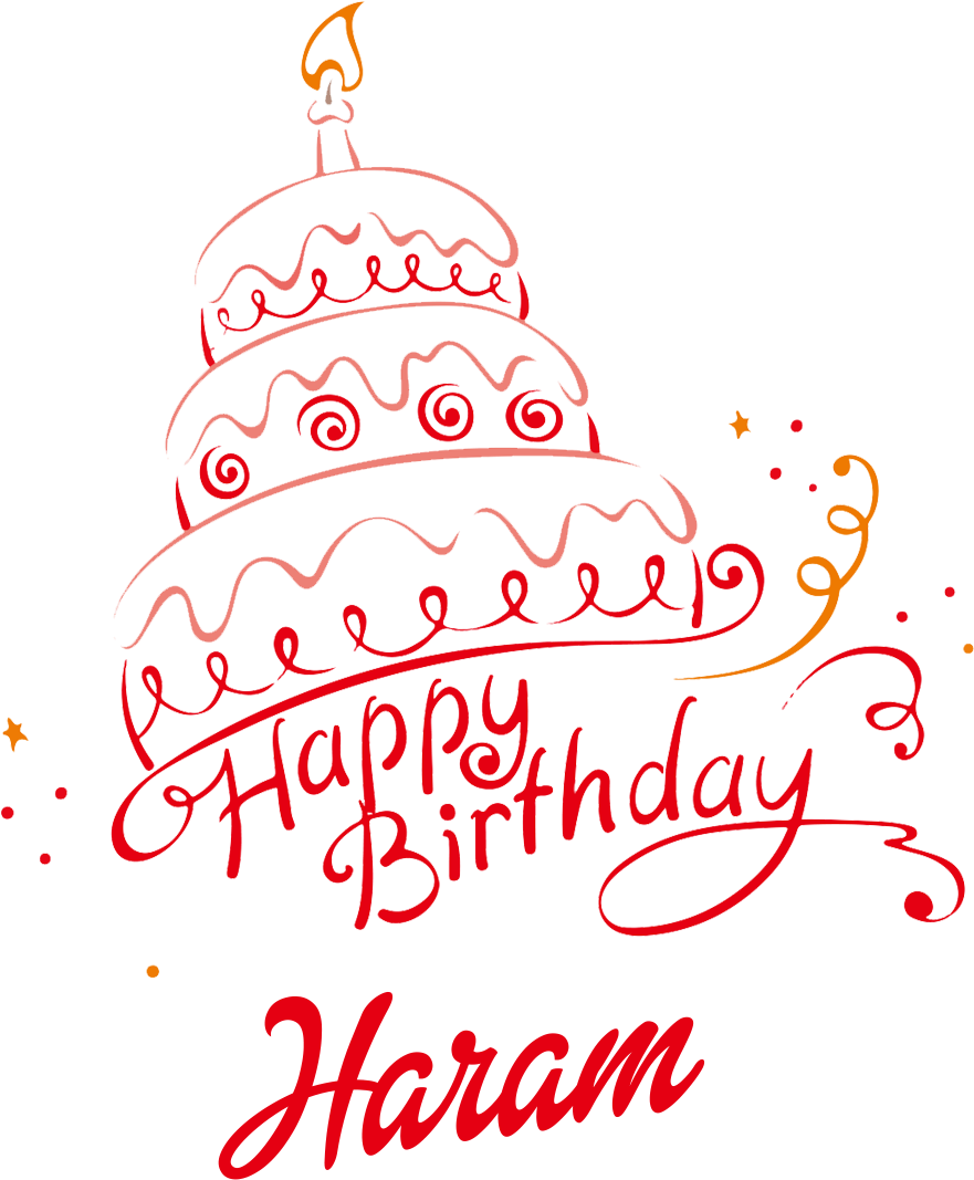 Happy Birthday Cake With Name Haram (1136x1180), Png Download